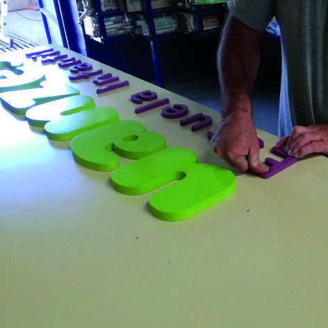 Fijación de las letras