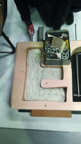 Moldes y letras de hormigón