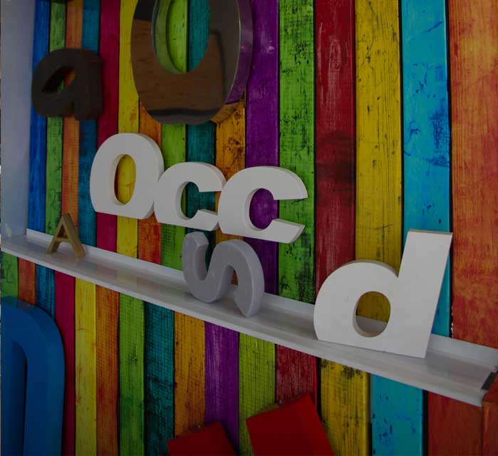 Letras de diferentes tipografías