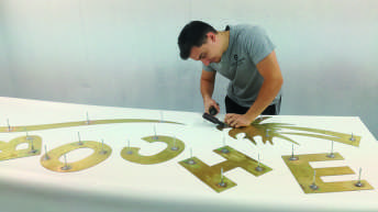 Detallado de las letras del Camping