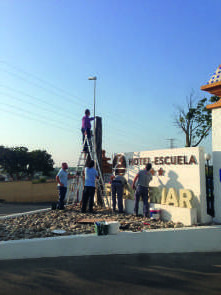 Montaje fachada hotel Fuentemar