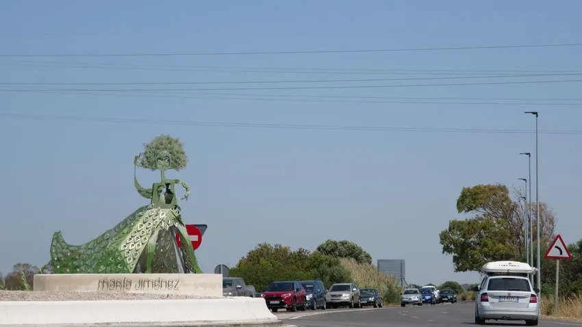 Vista de glorieta María Jiménez en Chiclana